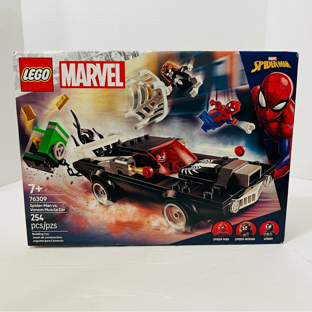 LEGO MARVEL SPIDER-MAN VS. VENOM MUSCLE CAR 76309 - 254 PCS BRAND NEW IN BOX